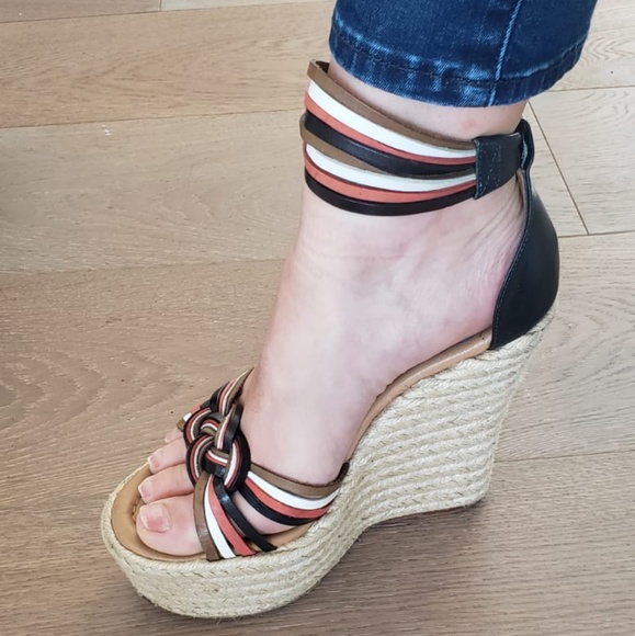 VALENTINO - espadrilles open toe wedges - Picture 2 of 8